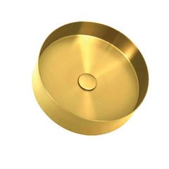 Zentra Gold Stainless Steel Cylindrical Sink.