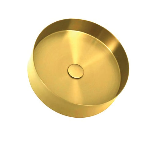 Zentra Gold Stainless Steel Medium Cylindrical Sink.