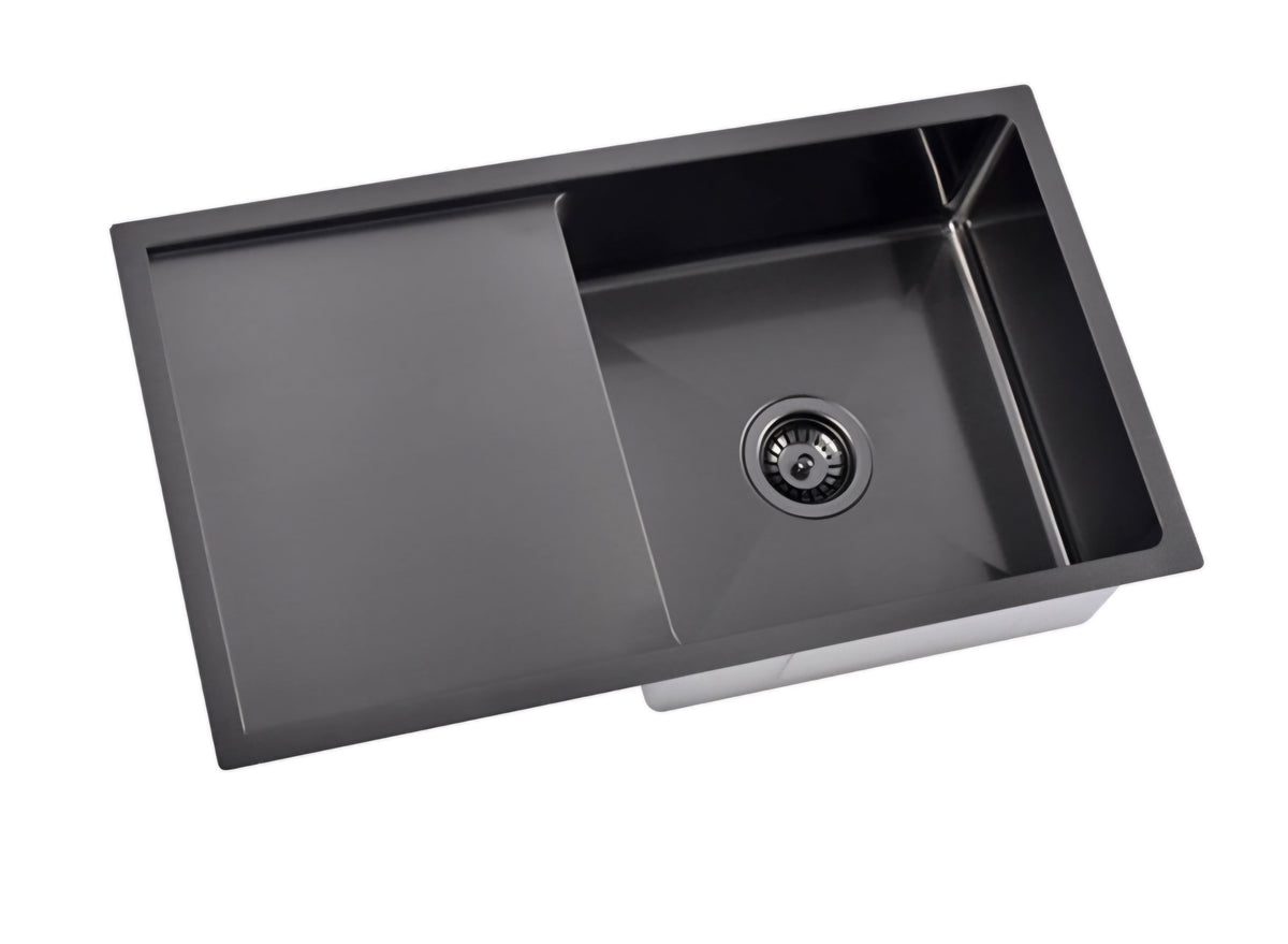 Zentra Black Stainless Steel Large Square Sink.