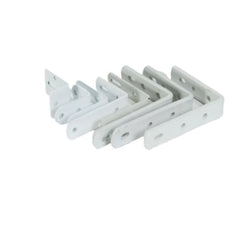 Angle Bracket Powder Coated White Equal Length.