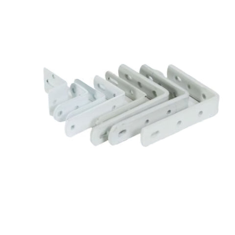 Angle Bracket Powder Coated White 5mm Thick.