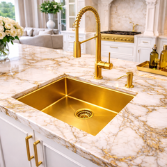 Zentra Gold Stainless Steel Square Sink.