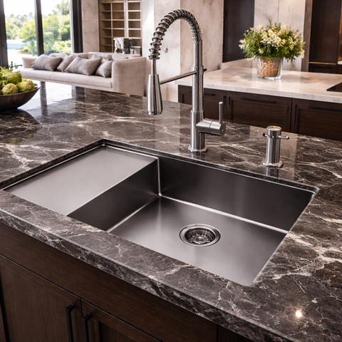 Zentra Stainless Steel Large Square Sink.