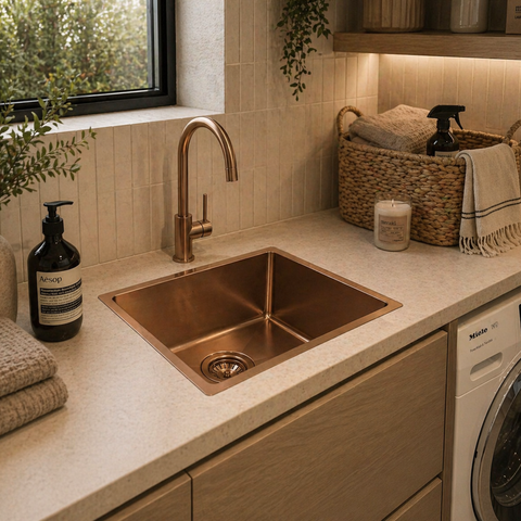 Zentra Copper Stainless Steel Square Sink.